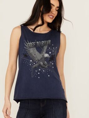 NWT Idyllwind Miranda Lambert Free to Roam Eagle Graphic Tank Top Large